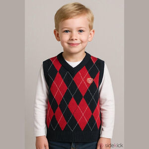 Chaps Boys' Argyle Sweater Vest Size S 8